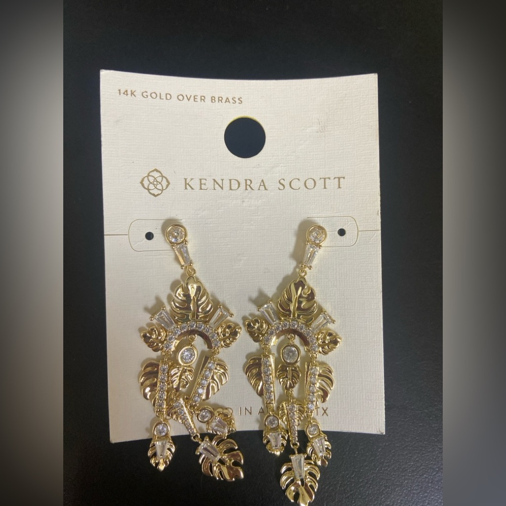 New! Kendra Scott Gold statement Earrings